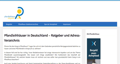 Desktop Screenshot of pfandleihhaus-ratgeber.de